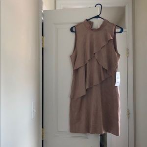 Zara pink/nude-ish suede dress